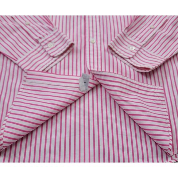 Lauren Ralph Lauren Dress Shirt Mens XL White Pink Striped Button Down Up LRL - Picture 11 of 13